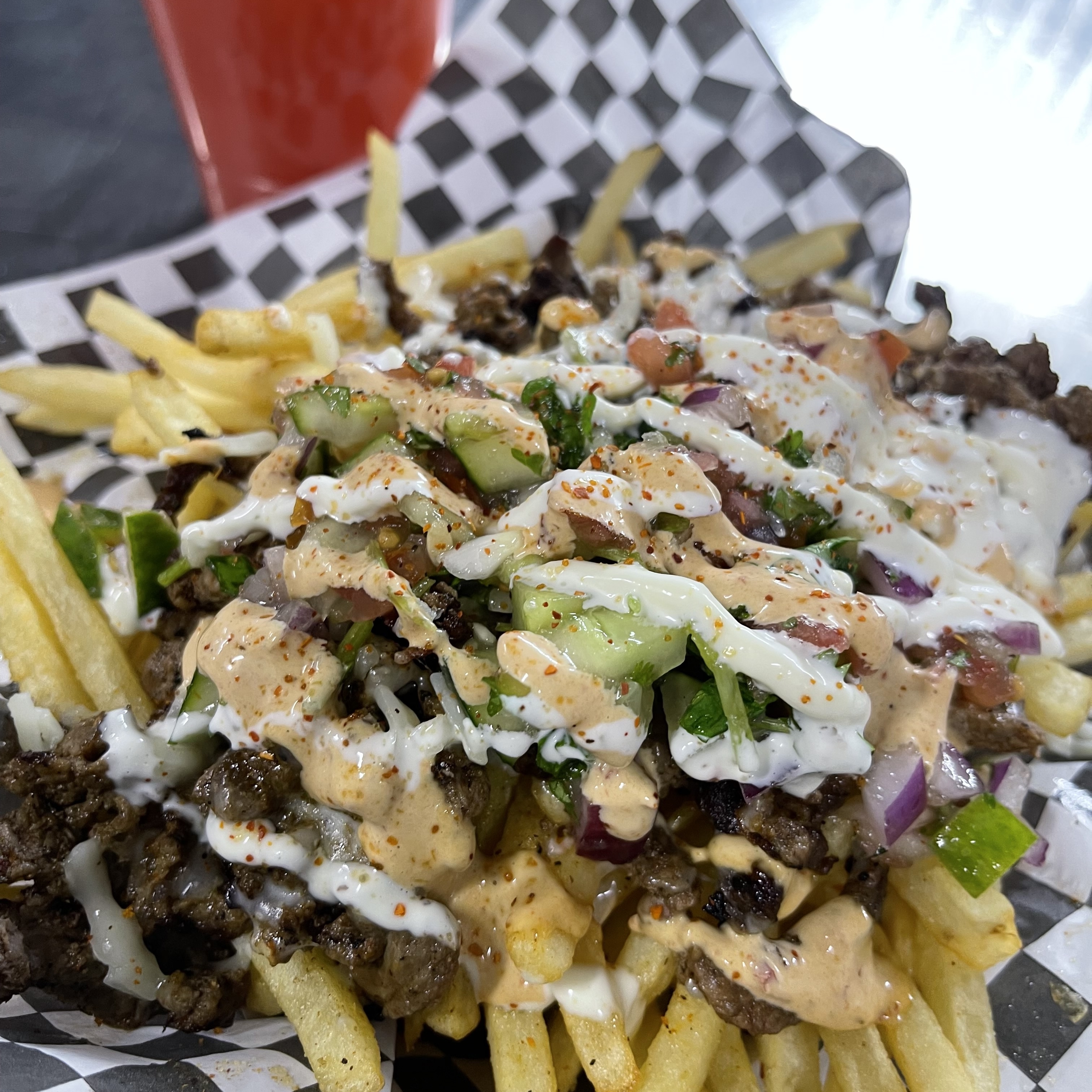 Loaded Fries / Steak,Steak and Shrimp, Grilled Shr